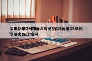 深圳新增19例确诊病例/深圳新增21例新型肺炎确诊病例
